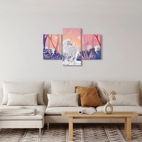 Tablou - Unicorn în pădurea fermecată (90x60 cm)