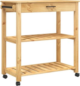 vidaXL Cărucior de bucătărie „MONZA”, 84x40x88,5 cm, lemn masiv de pin