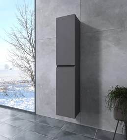 Burgundia || Gri antracit mat, dulap de baie