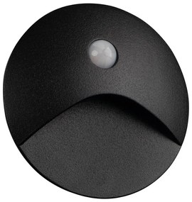 Kanlux 39136 - Aplica LED EXIN pentru trepte cu senzor, 2,5W/230V, 4000K, IP65, negru, rotund