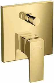 Baterie cada - dus incastrata Hansgrohe Metropol auriu lucios