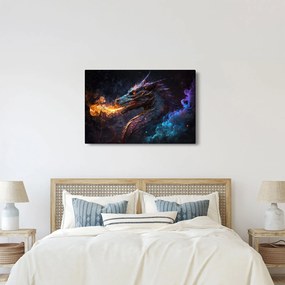 Tablou - Dragon scuipând flăcări (90x60 cm)