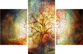 Tablou abstract cu copac (90x60 cm)