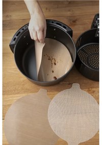 Set 2 paduri pentru friteuza NoStik 1EEE774, 23.5/25.5 cm, Reutilizabile, Acoperire antiaderenta, Bej