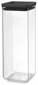 Borcan de depozitare Brabantia Tasty+ 1001173, 2,5 l, Mașină de spălat vase și frigider, Gri închis
