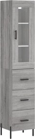 vidaXL Dulap înalt, gri sonoma, 34,5x34x180 cm, lemn prelucrat