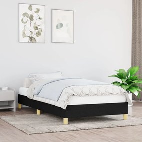 Cadru de pat, negru, 100 x 200 cm, material textil
