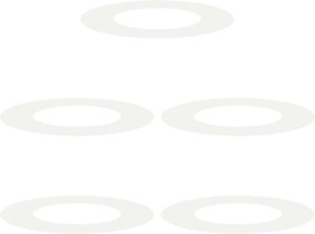 vidaXL potrivit pentru inele de copac plat 5 pcs Alb Ø40 / 70 cm Oțel