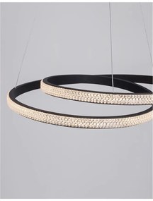 Lustra LED dimabila design elegant GRANIA negru