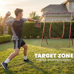 SPORTNOW Plasă de Rimbalans rimbalzator pitchback retur | Aosom Romania