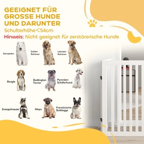 PawHut Grilaj pentru animale de companie, grilaj protecție scări, grilaj de protecție, 4 piese, pliabil, Alb | Aosom Romania