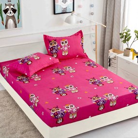 Lenjerie de pat 3 cu elastic 100% bumbac - a727 de la Onesleep
