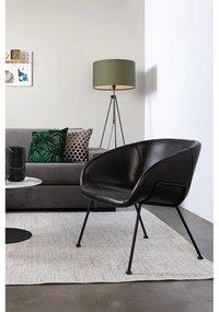Fotoliu din piele ecologică Zuiver Feston, negru