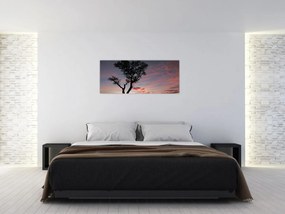 Tablou - Copac și nuanțe roșiatice (120x50 cm)