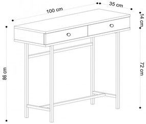 Consola Esta Oak-Negru