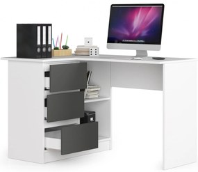 Masă PC de colț Bodhi (Alb + gri) (S). 1070842