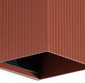 Aplică FARO 40537 SOLE 1xGU10/8W/230V cărămiziu canelat dreptunghiular