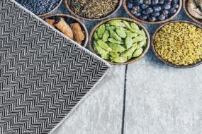 ANDRE 33200 covor lavabil Condimente, bucatarie, anti-alunecare - argint / bej