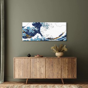 Tablou - Desen japonez, valuri (120x50 cm)
