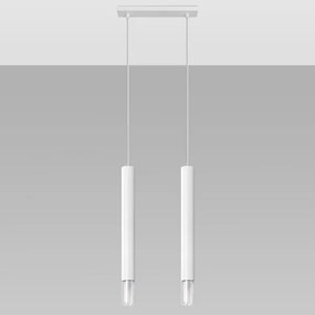 Lustră pe cablu VIZIER 2xG9/40W/230V albă Sollux SL.0958