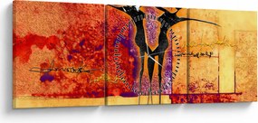 Tablou - Zeița africană (cu ceas) (90x30 cm)