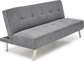 Canapea extensibila CARLITO, gri, stofa clasica/metal, 173x83/97x80 cm