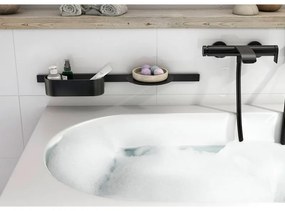 Set accesorii de baie pentru cada, Hansgrohe, WallStoris, negru mat