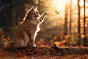 Fotografie Autumn Cat, Marcel Egger