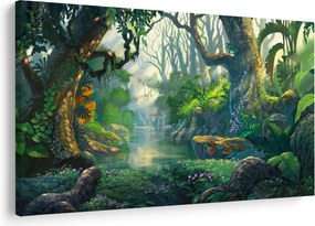 Tablou - Ilustrare pădure tropicală (90x60 cm)