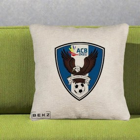 Perna Personalizata ACB Ineu Fotbal, 40x40 cm, Bej Canapea, Husa Detasabila, Perna Inclusa, BEKZ®