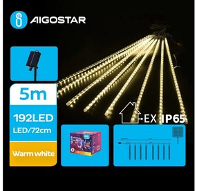 Instalație LED solară de Crăciun Aigostar 192xLED/8m IP65 alb cald