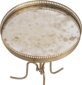 Masuta laterala design LUX cu blat din oglinda antic Classico