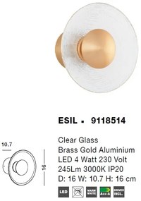 Aplica LED design modern ambiental Esil 4W NVL-9118514