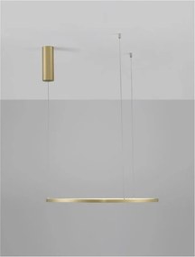 Lustra LED suspendata design modern circular TARQUIN D-60cm aurie