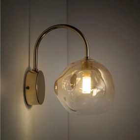 Brilagi - Lampă de perete VULCANO 1xG9/8W/230V aurie/bej fumuriu