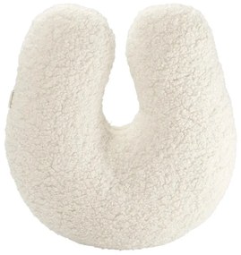 Pernă decorativă pentru copii crem cu tapițerie din țesătură bouclé U – Wigiwama