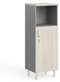 Dulap mediu Manager LUX 45 x 43 x 129,2 cm, dreapta, salcâm deschis / gri