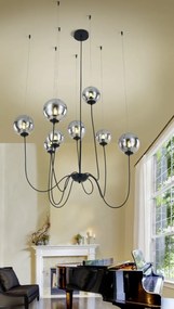 Lustra moderna cu 8 surse de lumina design deosebit CONFLUX