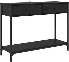 vidaXL Masă de consolă Stejar Negru 100 x 34,5 x 75 cm Lemn compozit