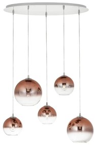 Lustră pe cablu Redo 01-2080 BOWL 5xE27/42W/230V cupru