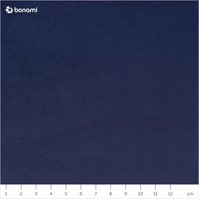 Canapea cu tapițerie din catifea EMKO Bean, albastru închis