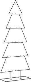 vidaXL Brad de Crăciun din metal pentru decor, negru, 150 cm