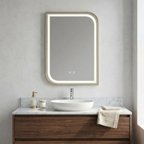 Oglindă LED ZONE 80X60 GOLD BRUSH
