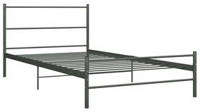 284685 vidaXL Cadru de pat, gri, 100 x 200 cm, metal