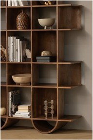 Bibliotecă maro închis din lemn de mango 130x180x35 cm Sinne – WOOOD