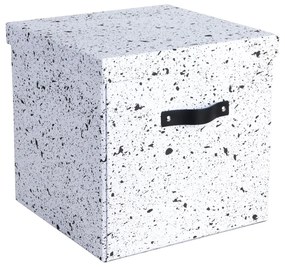 Cutie de depozitare Bigso Box of Sweden Logan, negru-alb