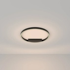 Plafoniera LED design modern Rim negru 60cm, 3000K