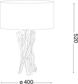Lampă de masă DRIFTWOOD 1xE27/60W/230V Ideal Lux