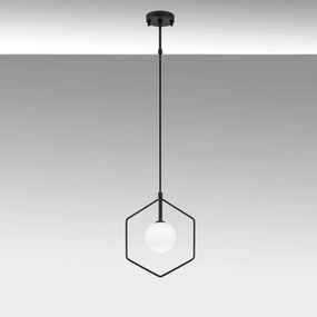 Lustra Geometri - 11075 Negru/Alb