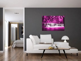 Tablou - Cascadă, violet (90x60 cm)